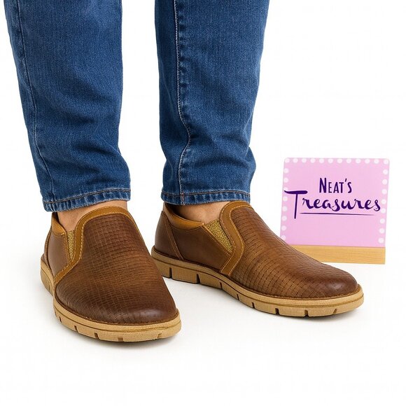 Born Shoes - Born Hand Crafted Footwear SAWYER Brown Leather Comfort Shoes Size 8.5 M EU 41